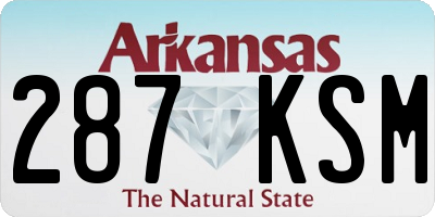 AR license plate 287KSM