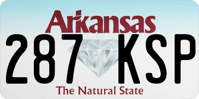 AR license plate 287KSP