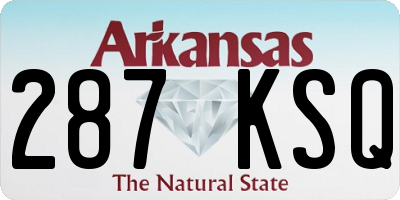 AR license plate 287KSQ