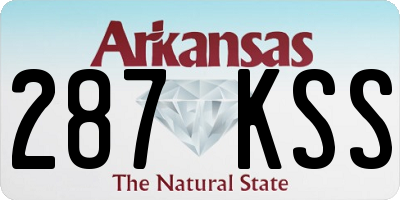 AR license plate 287KSS