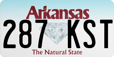 AR license plate 287KST