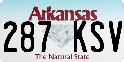 AR license plate 287KSV