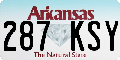 AR license plate 287KSY