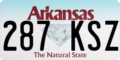 AR license plate 287KSZ