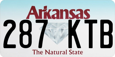 AR license plate 287KTB
