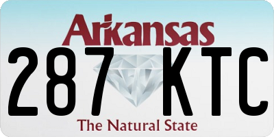 AR license plate 287KTC
