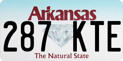 AR license plate 287KTE