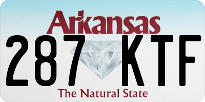 AR license plate 287KTF