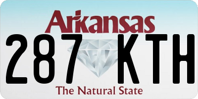 AR license plate 287KTH