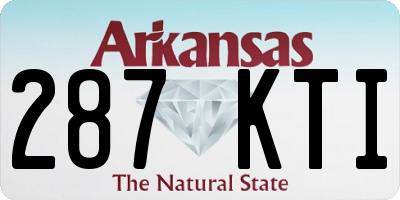 AR license plate 287KTI