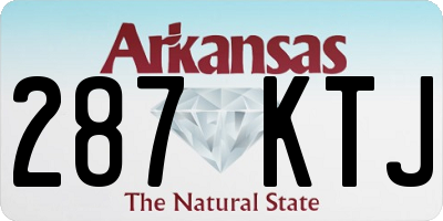AR license plate 287KTJ