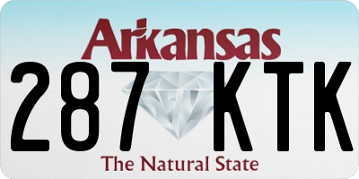AR license plate 287KTK