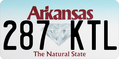 AR license plate 287KTL