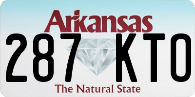 AR license plate 287KTO