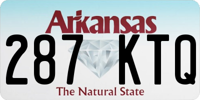 AR license plate 287KTQ
