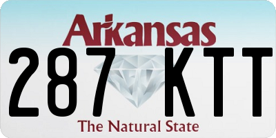 AR license plate 287KTT