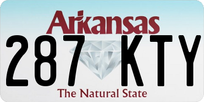 AR license plate 287KTY