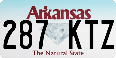 AR license plate 287KTZ