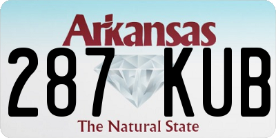 AR license plate 287KUB