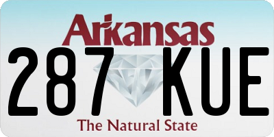 AR license plate 287KUE