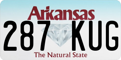 AR license plate 287KUG