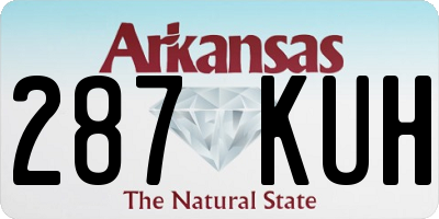 AR license plate 287KUH