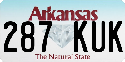 AR license plate 287KUK