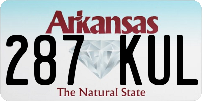 AR license plate 287KUL