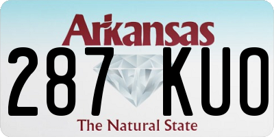 AR license plate 287KUO