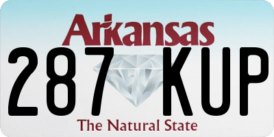 AR license plate 287KUP