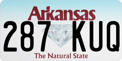 AR license plate 287KUQ