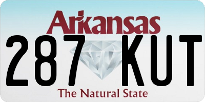 AR license plate 287KUT