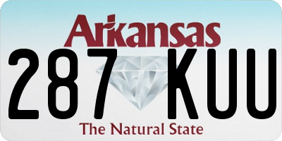 AR license plate 287KUU