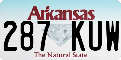 AR license plate 287KUW