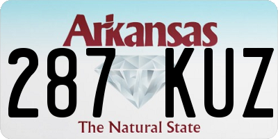 AR license plate 287KUZ