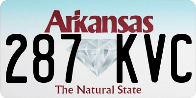 AR license plate 287KVC