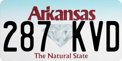 AR license plate 287KVD