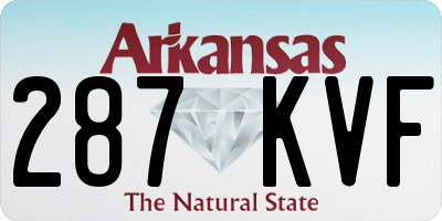 AR license plate 287KVF