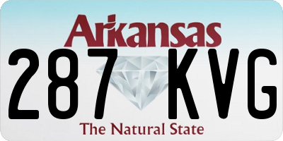 AR license plate 287KVG