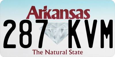 AR license plate 287KVM
