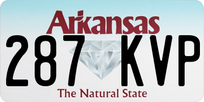 AR license plate 287KVP