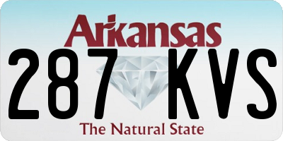 AR license plate 287KVS