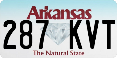 AR license plate 287KVT