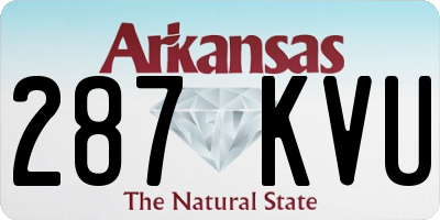 AR license plate 287KVU