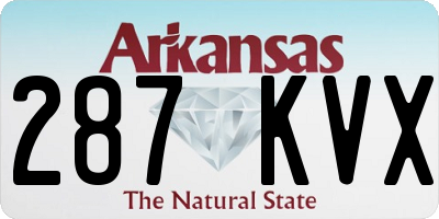AR license plate 287KVX