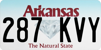 AR license plate 287KVY