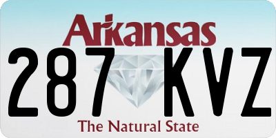 AR license plate 287KVZ