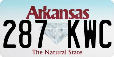 AR license plate 287KWC