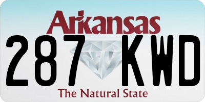 AR license plate 287KWD