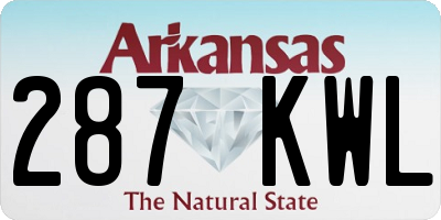 AR license plate 287KWL